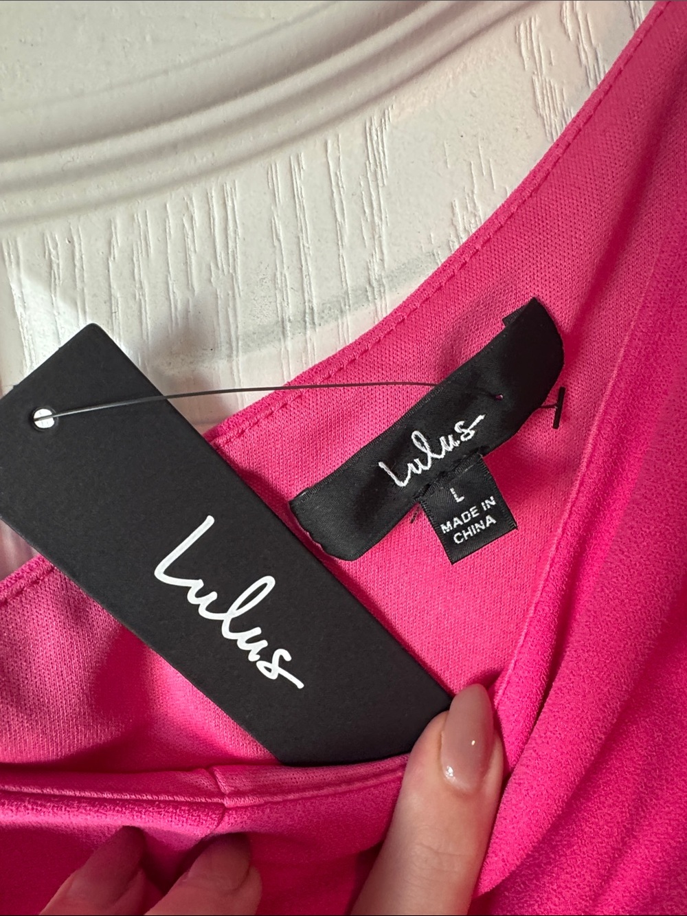 NWT Lulus One-Shoulder Fuchsia Cocktail Dress - Picture 2 of 4